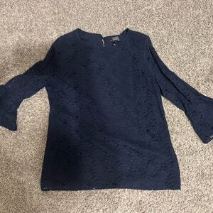 The Limited Navy Lace Blouse